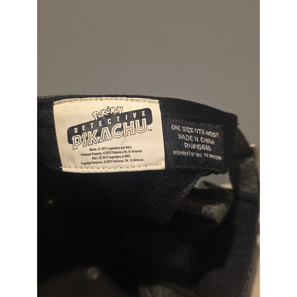 Pokemon‎ Detective Pikachu Buckle Back Cap Hat Adjustable Osfm New - Picture 3 of 3